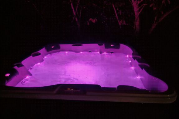 Colourful spa pool