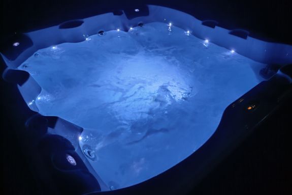 Colourful spa pool
