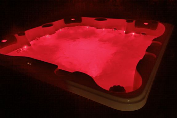 Colourful spa pool