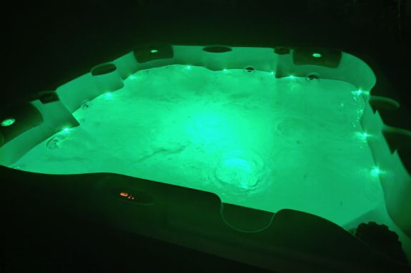 Colourful spa pool